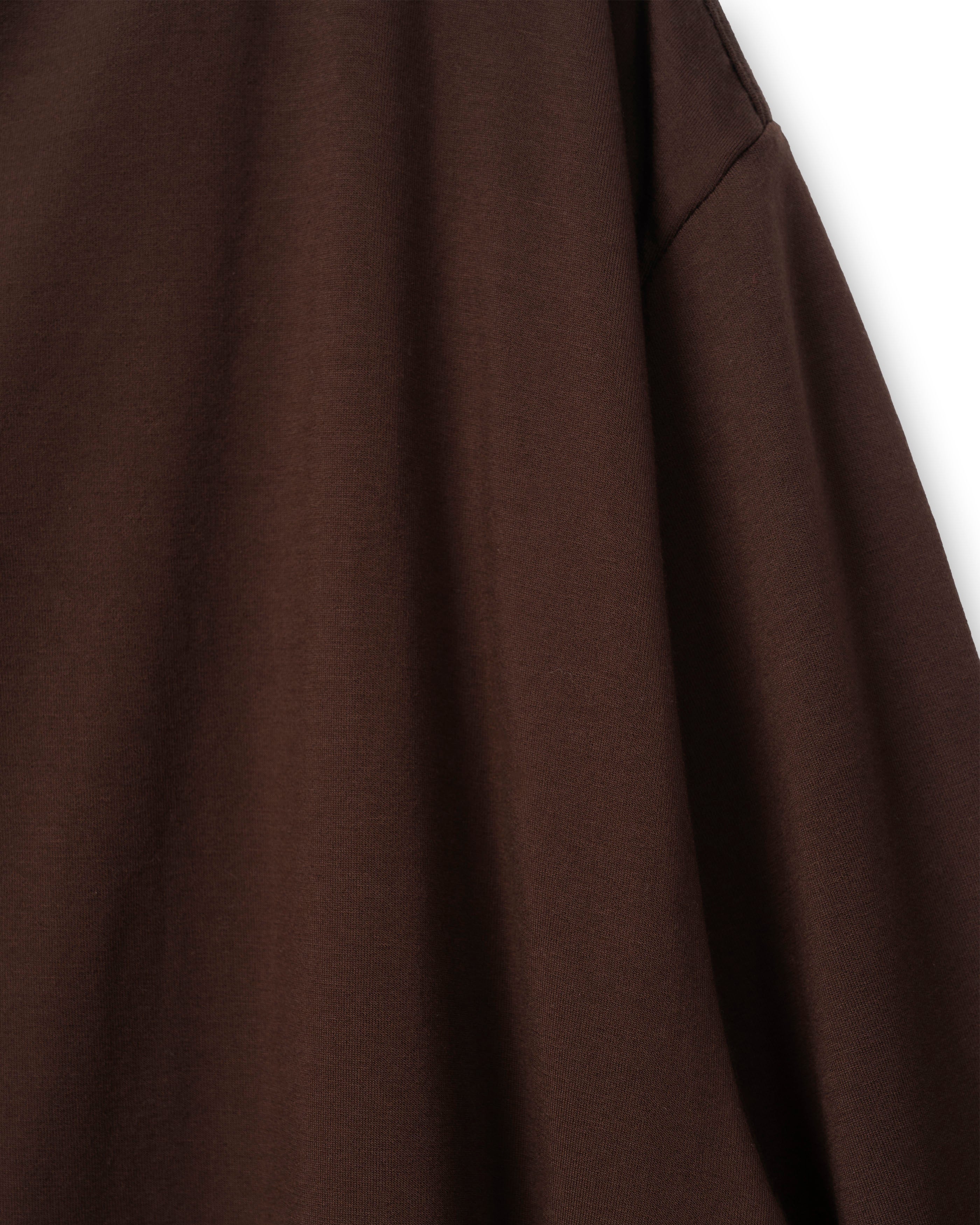 SMOOTH JERSEY DOUBLE LONG TEE [BROWN]