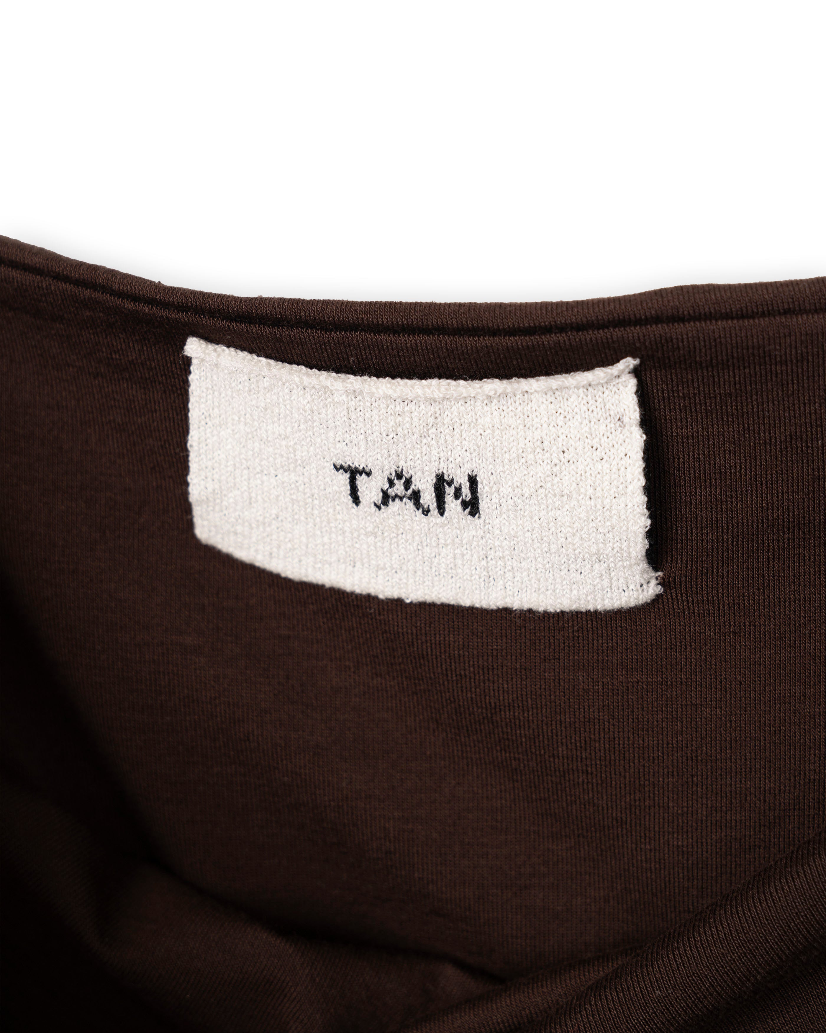 SMOOTH JERSEY DOUBLE LONG TEE [BROWN]