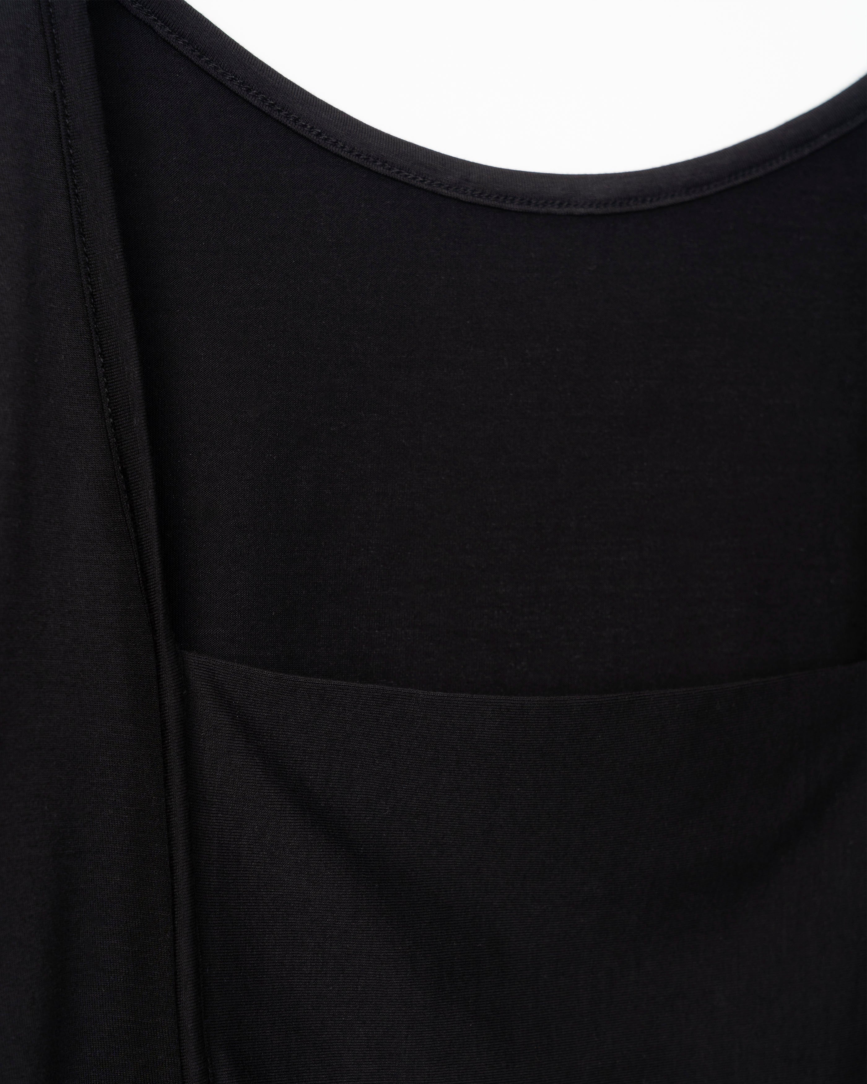BANDEAU FRONT-BACK SMOOTH JERSEY TEE [BLACK]