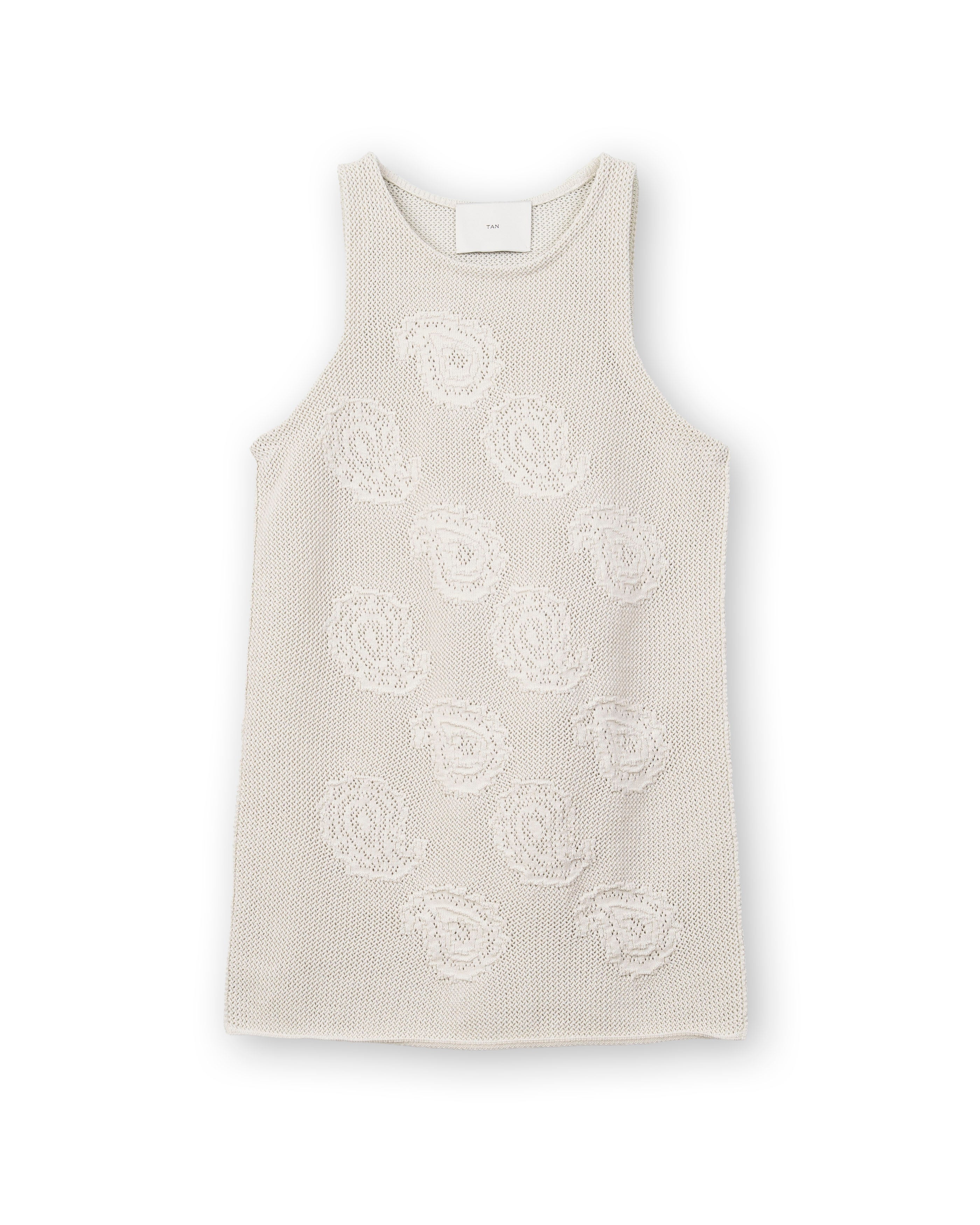 PAISLEY KNIT TANK TOP [MIST BLUE]