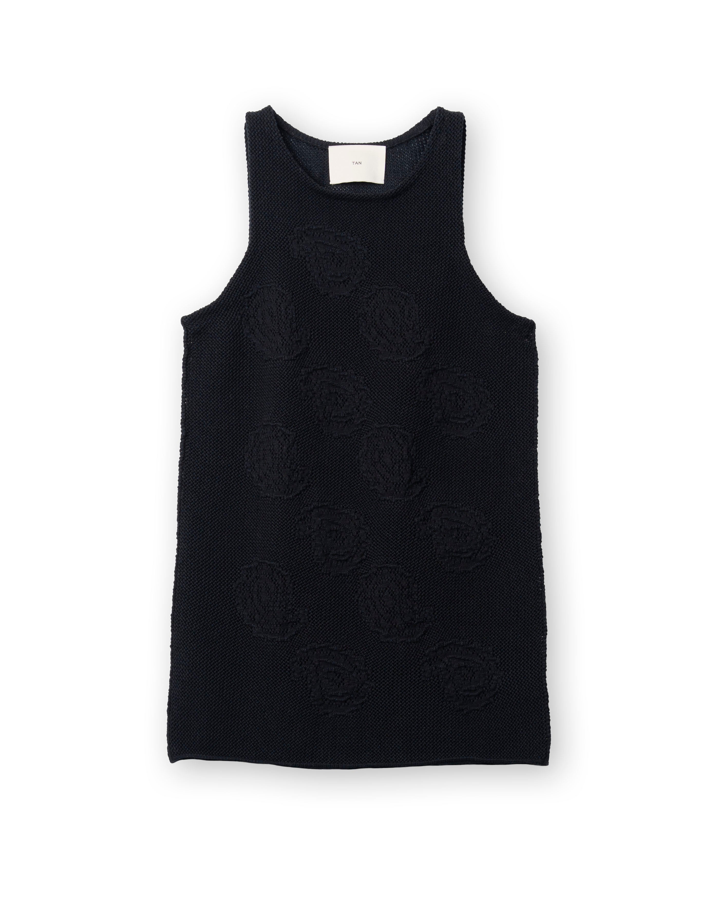 PAISLEY KNIT TANK TOP [BLACK]