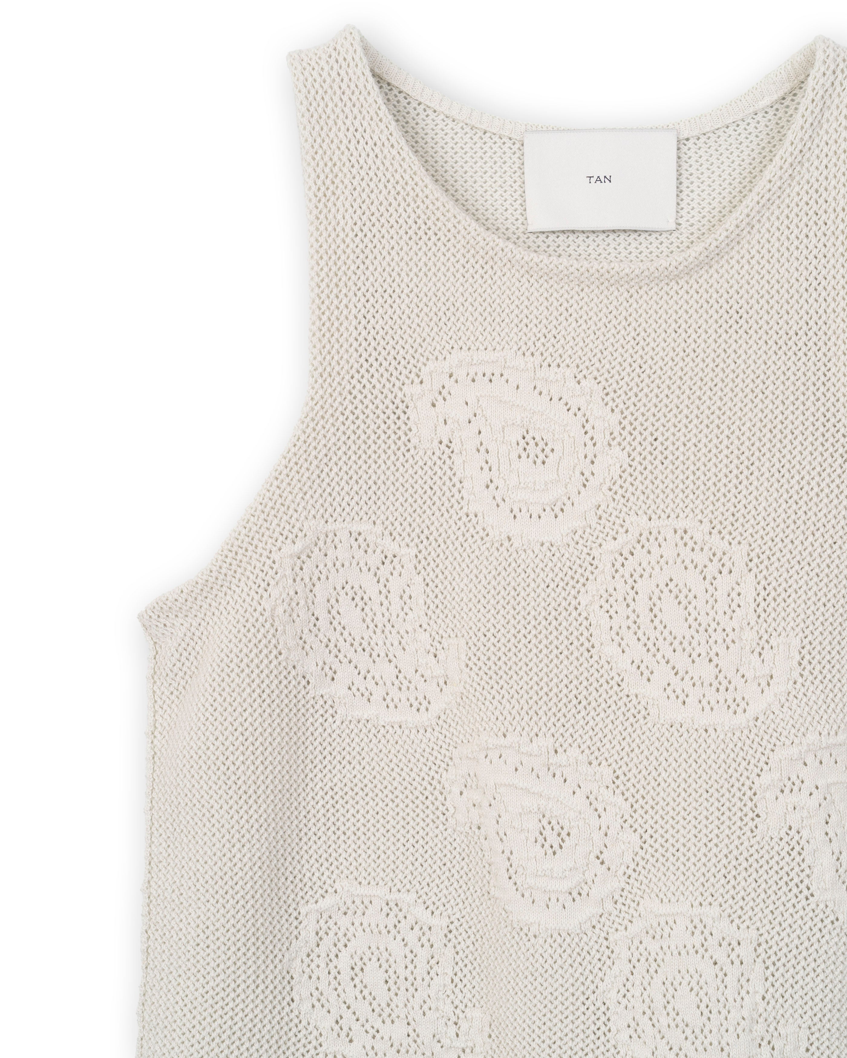 PAISLEY KNIT TANK TOP [MIST BLUE]