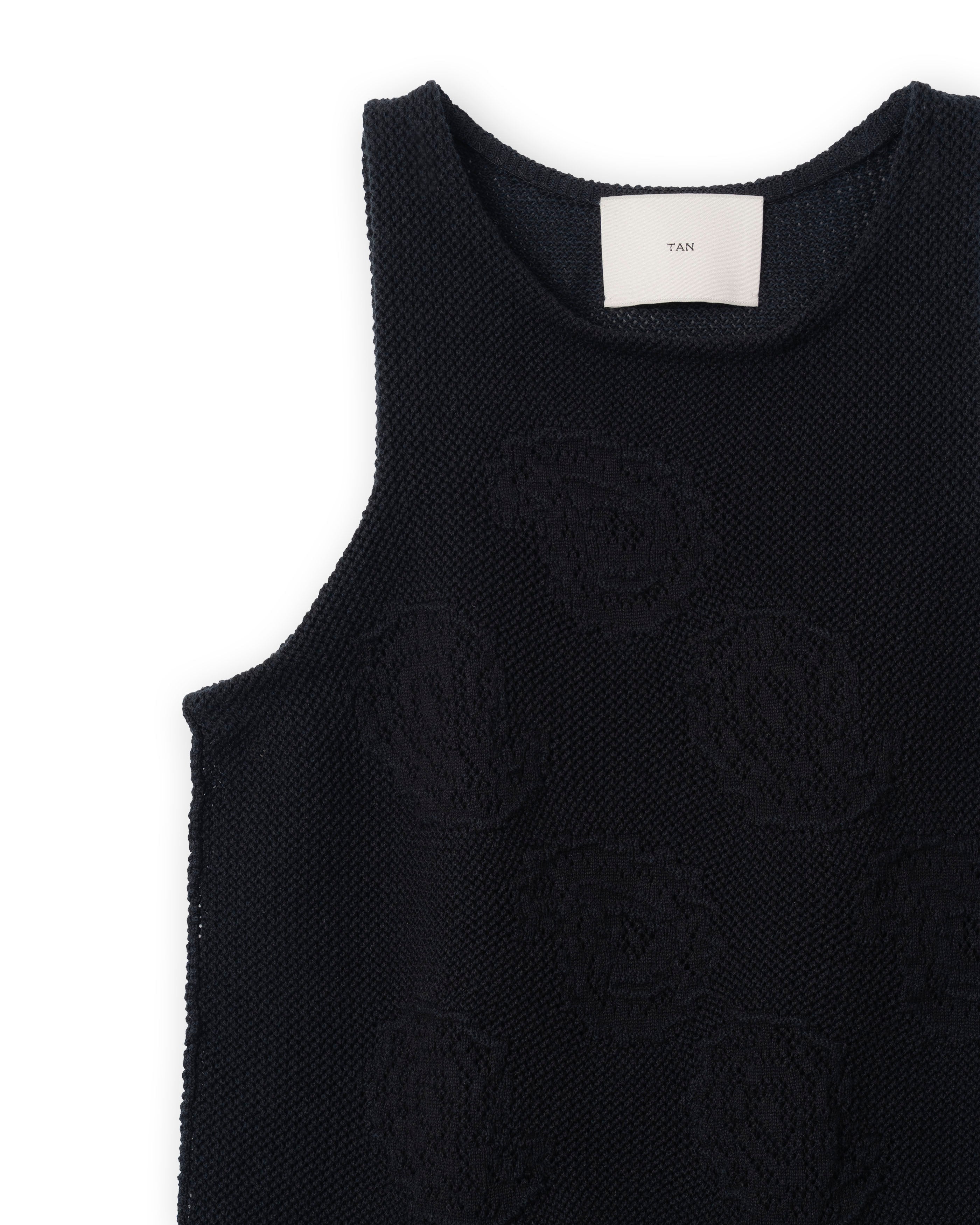 PAISLEY KNIT TANK TOP [BLACK]