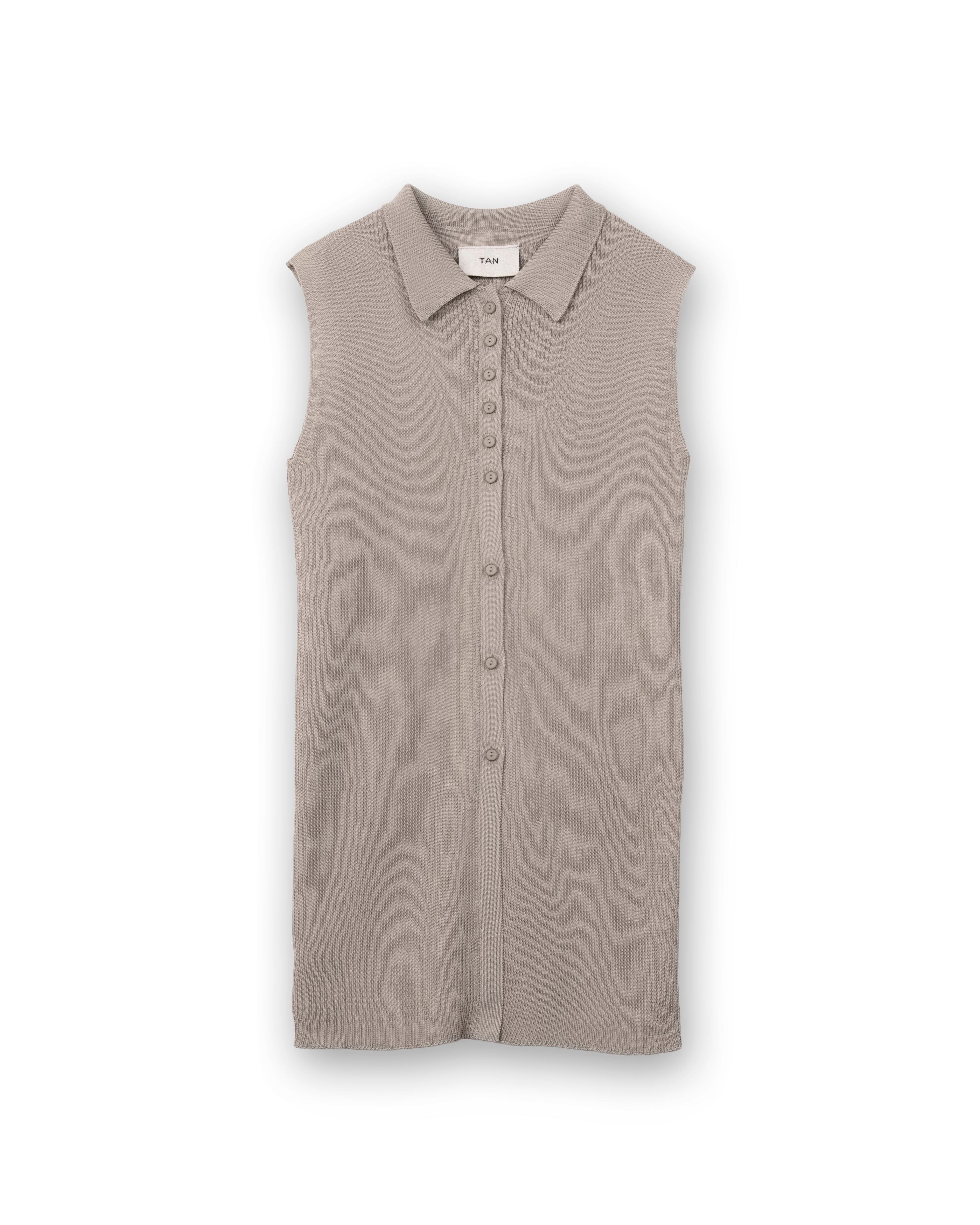 2-PIECE RIBBED CARDIGAN [KHAKI BEIGE]
