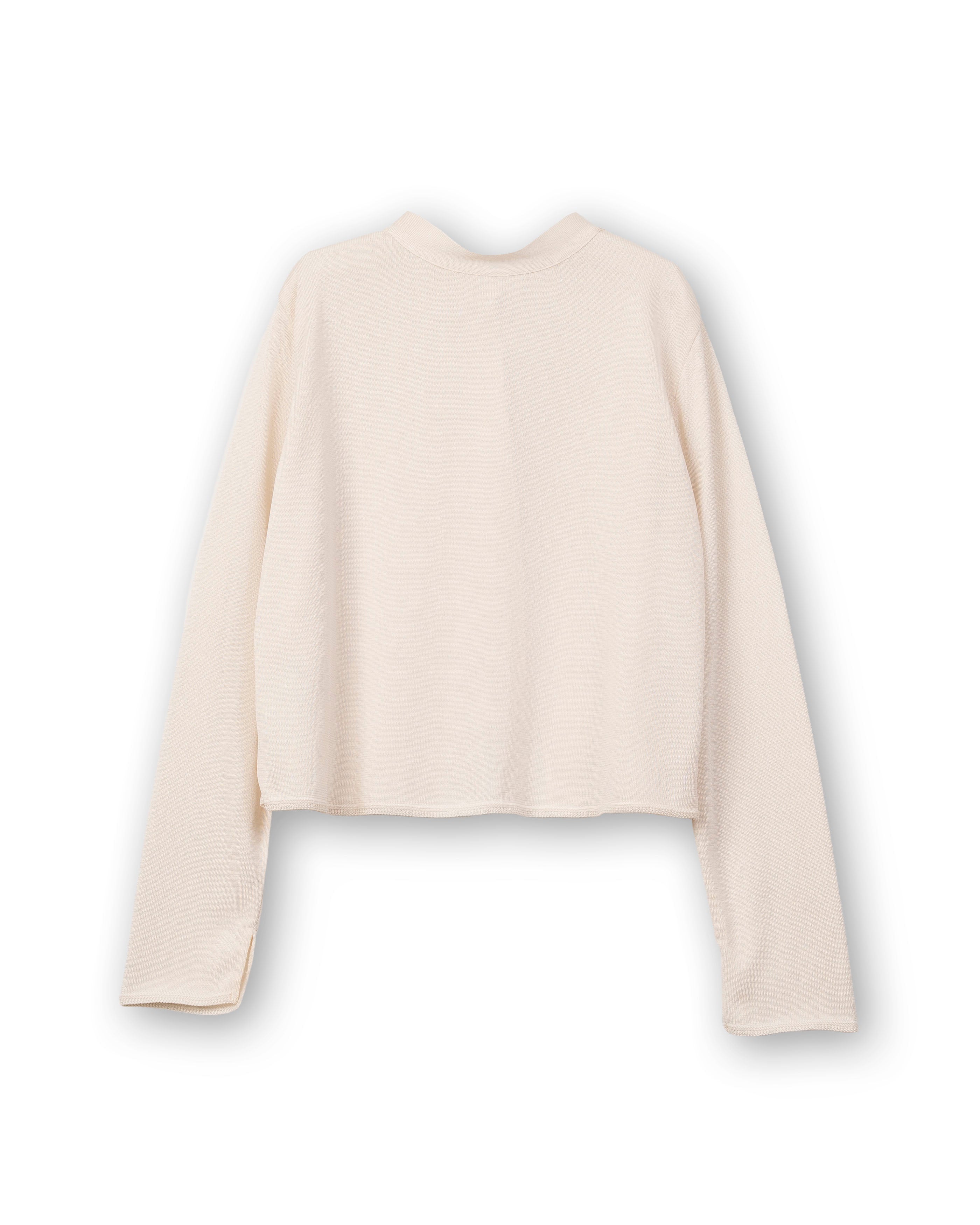 MULTI BUTTON KINT BLOUSE [IVORY]