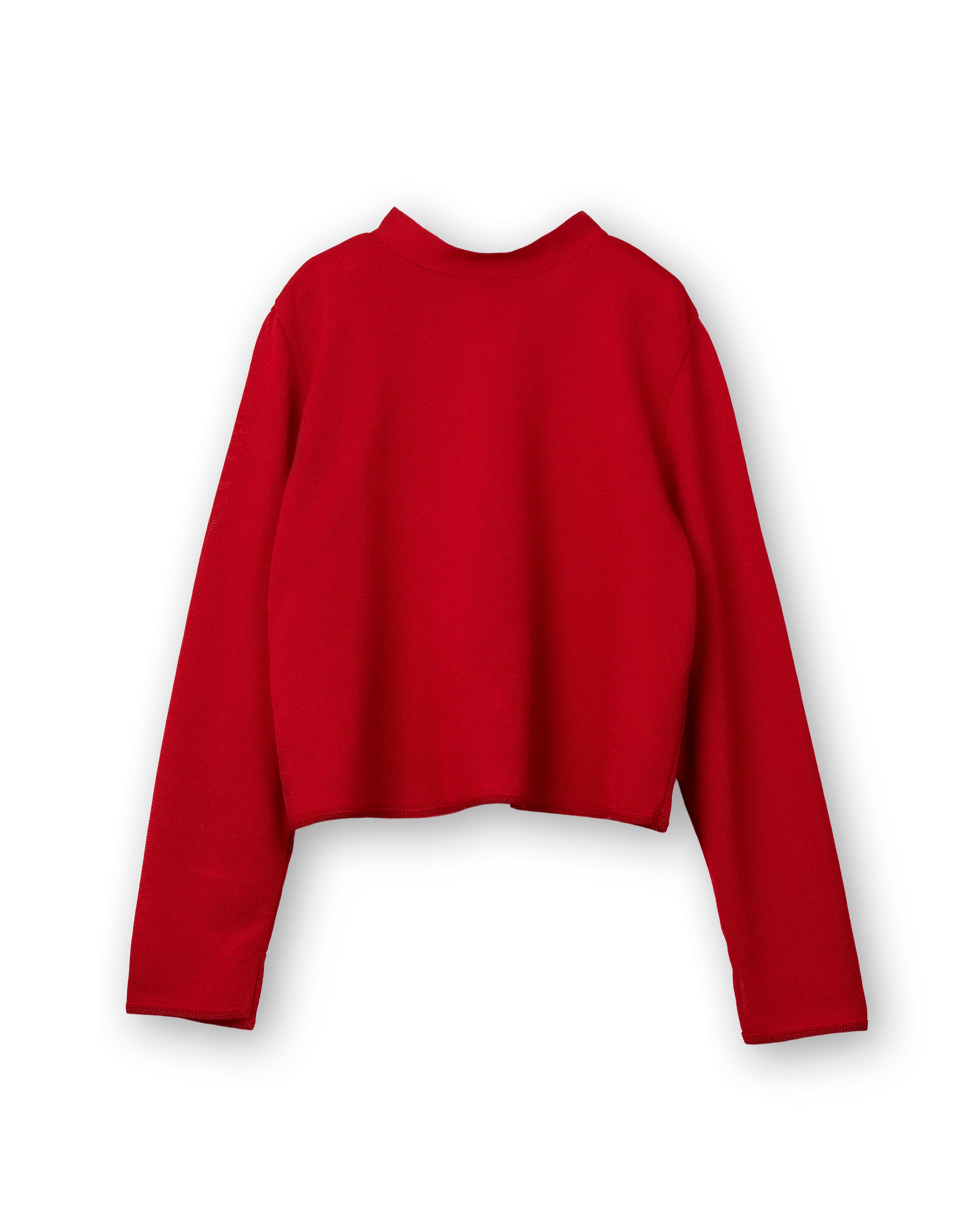 MULTI BUTTON KNIT BLOUSE [RED]