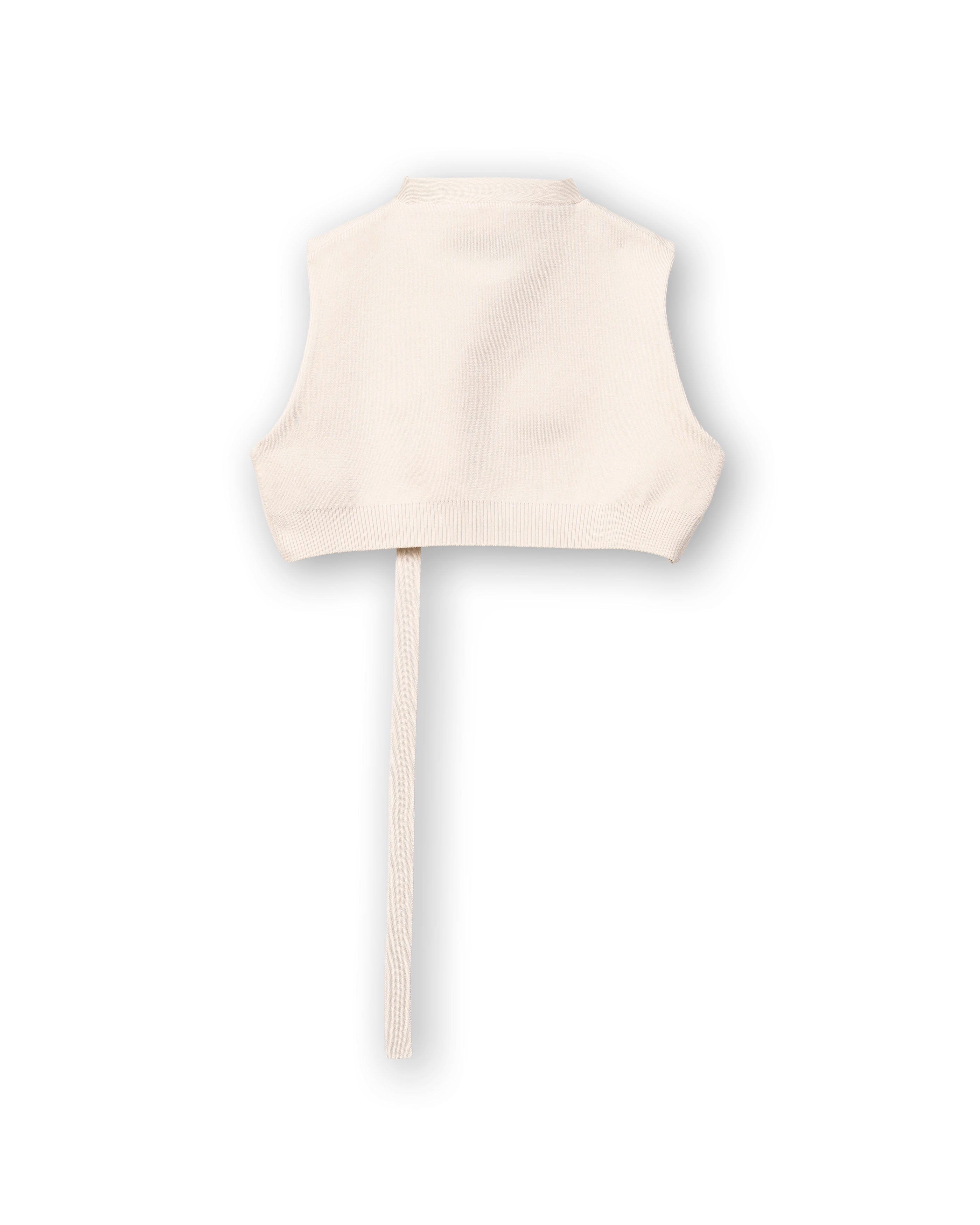 CURVED HEM KNIT TOPS [IVORY]