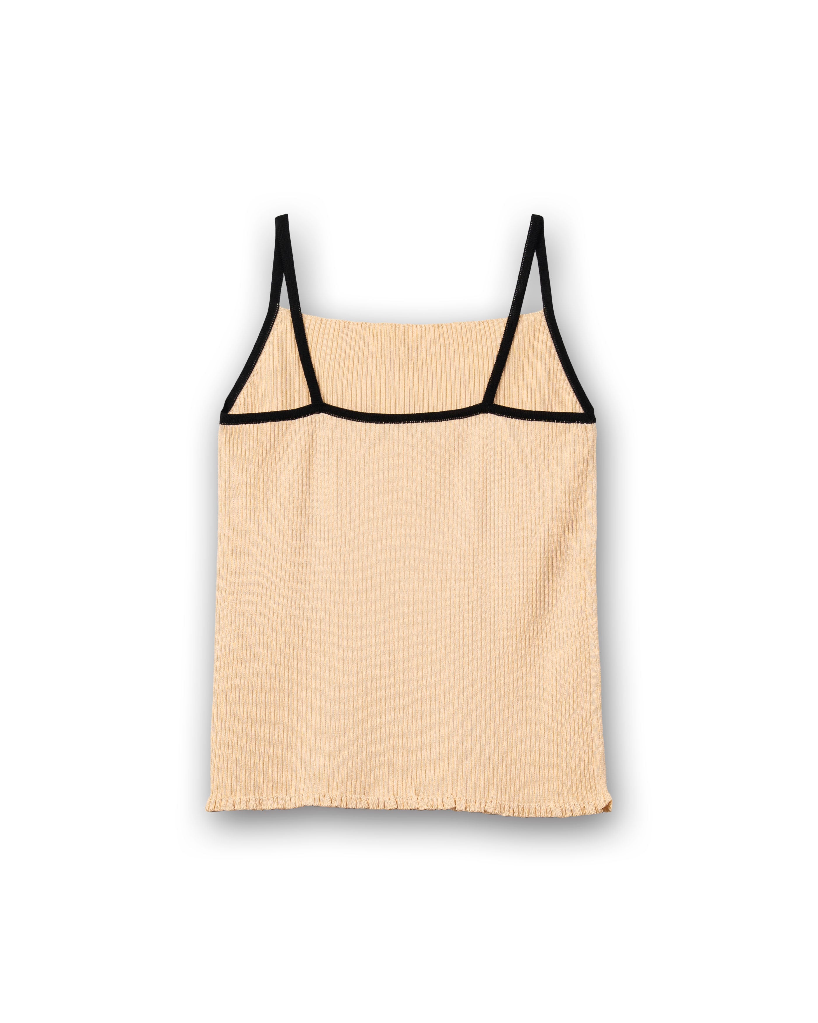 FRILL RIB CAMISOLE [CREAM]