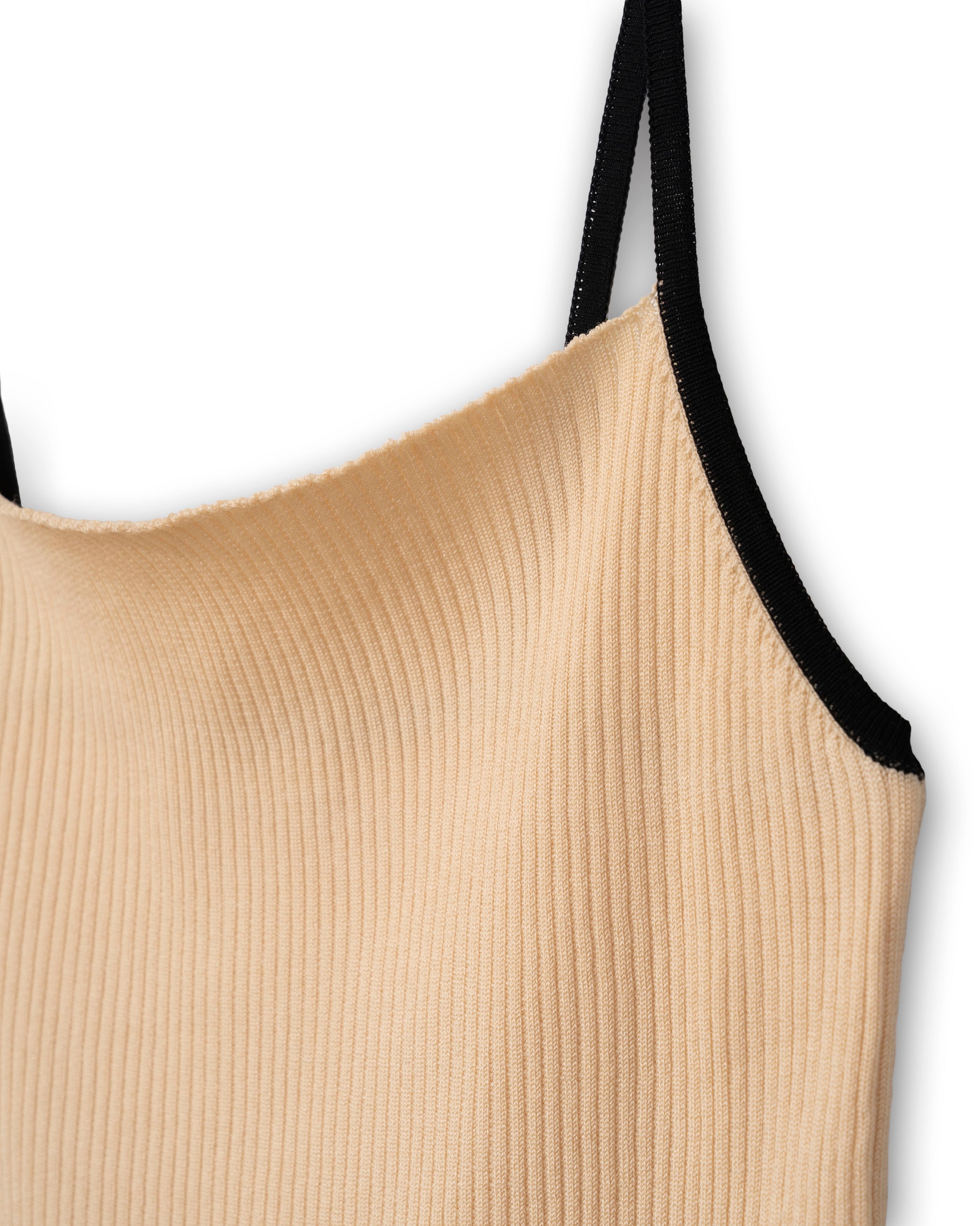FRILL RIB CAMISOLE [CREAM]