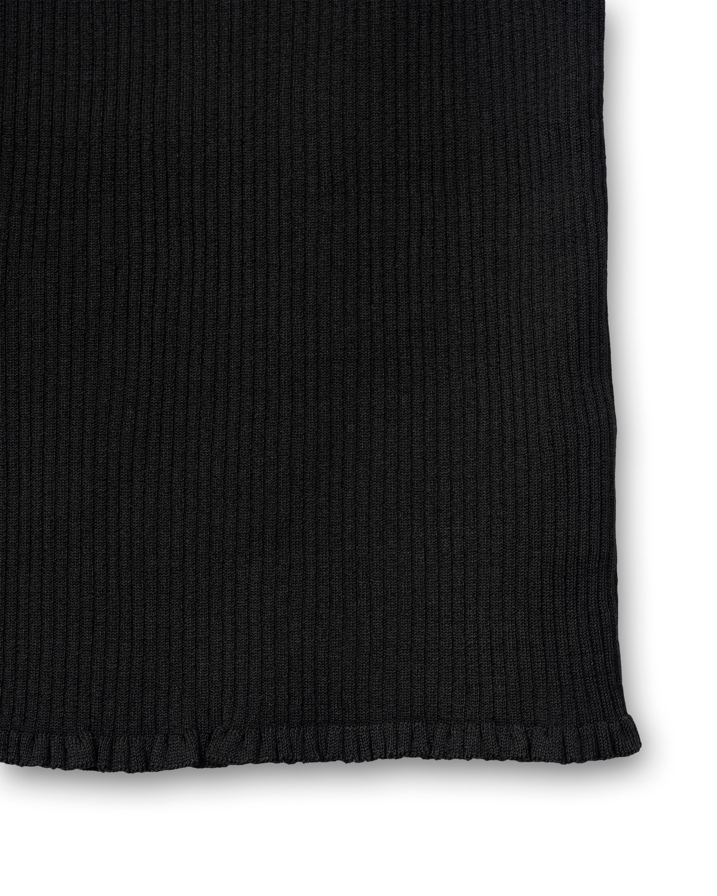 FRILL RIB CAMISOLE [BLACK]
