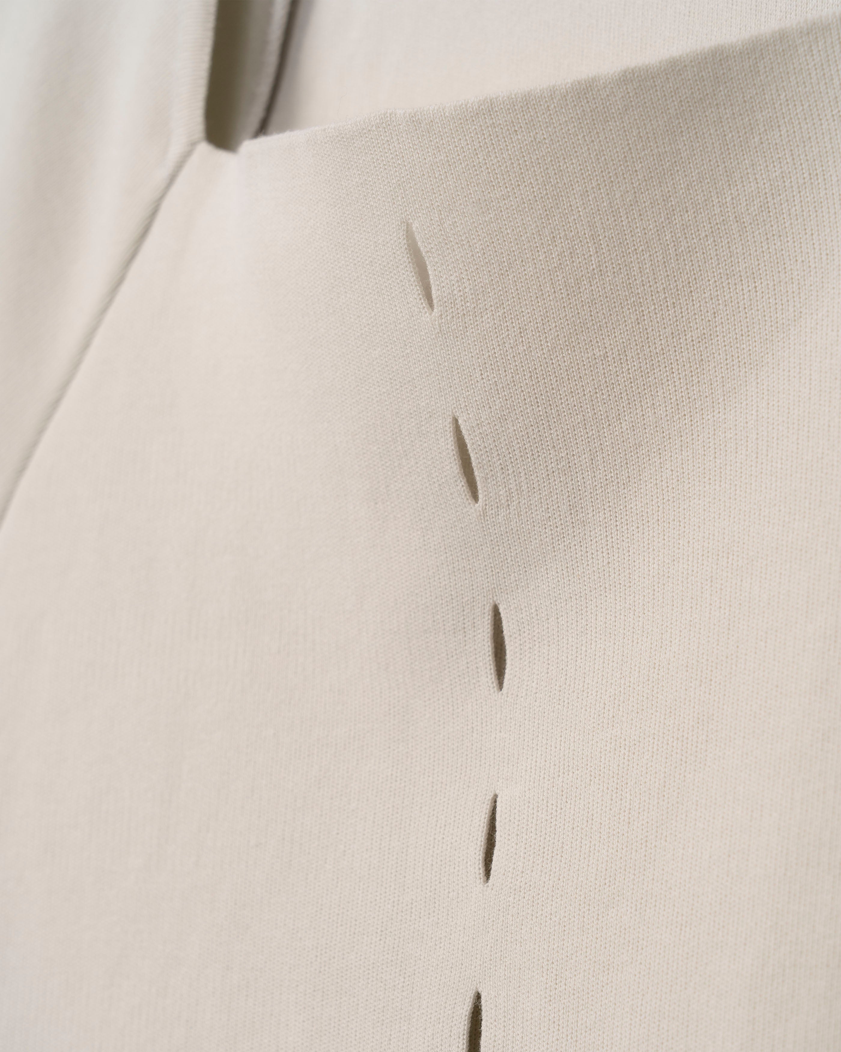 EYELET KNITTED TOPS [ICE GRAY]