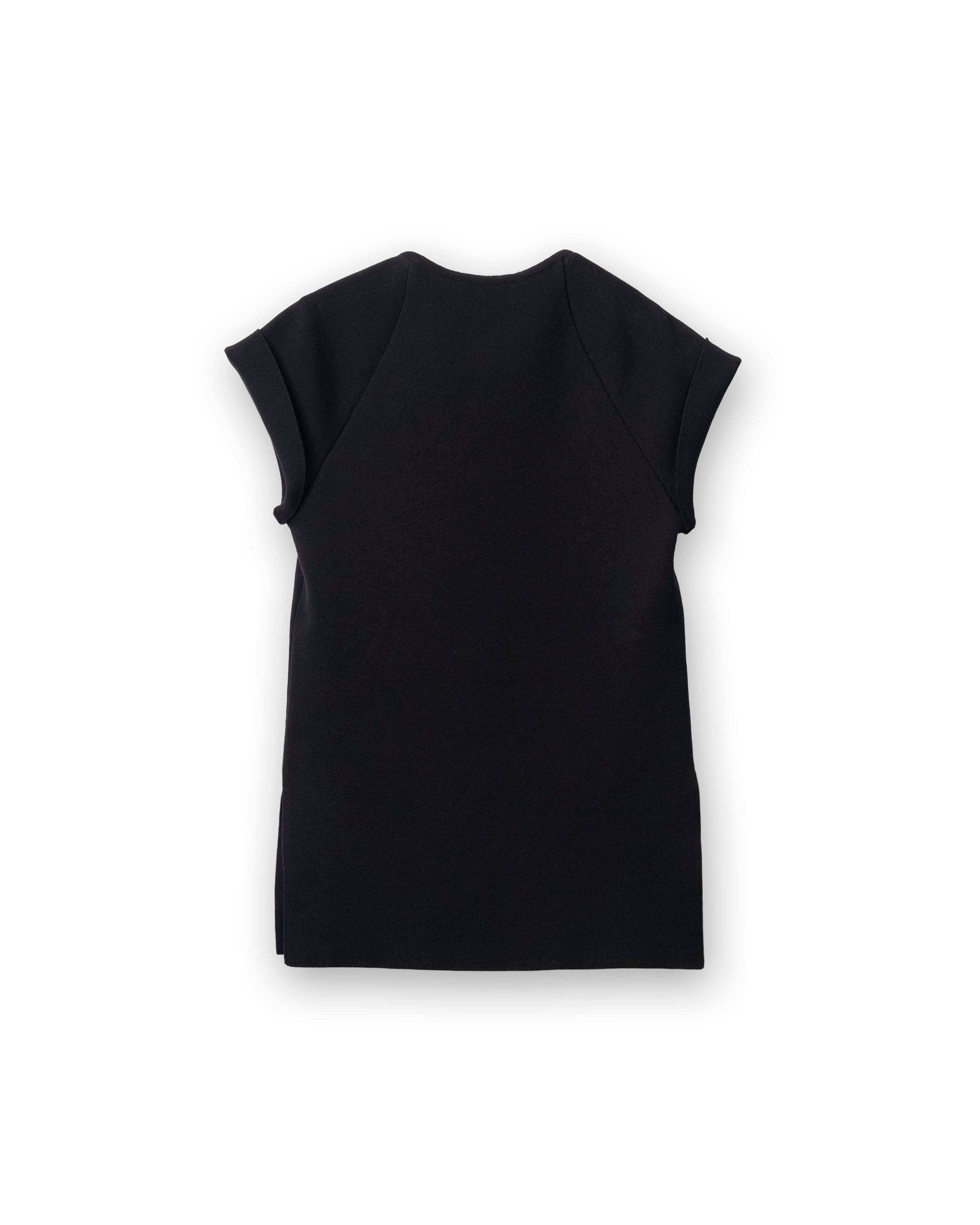 EYELET KNITTED TOPS [BLACK]