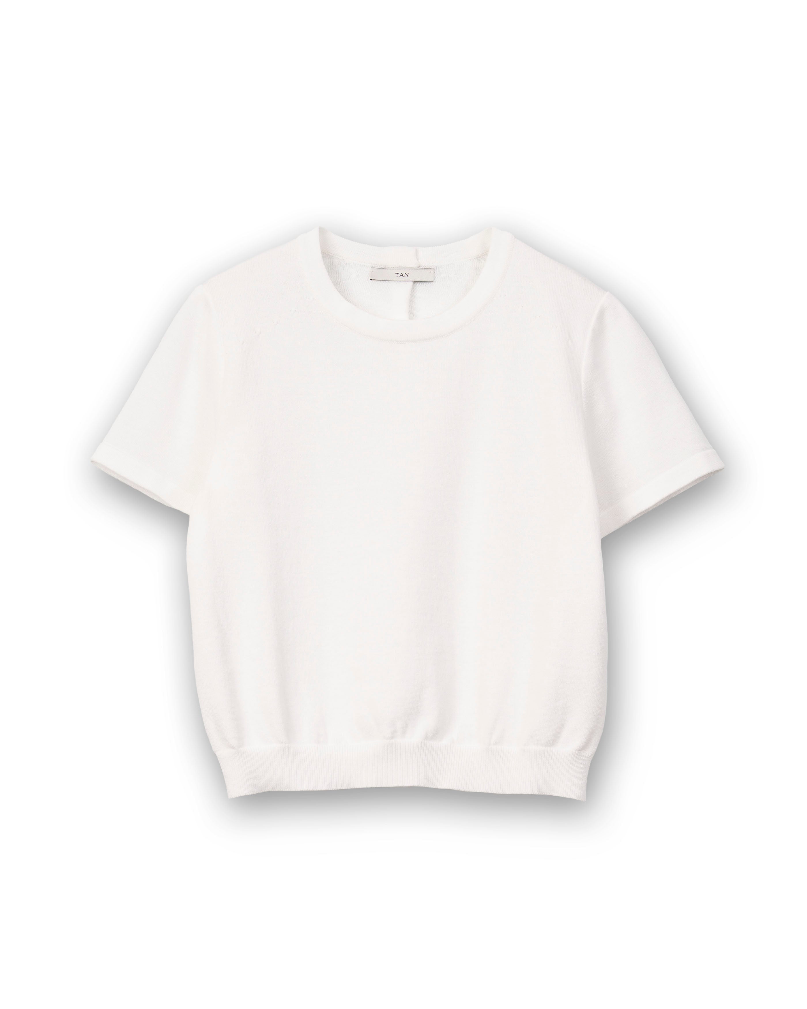 COMPACT KNITTED TEE [OFF WHITE]