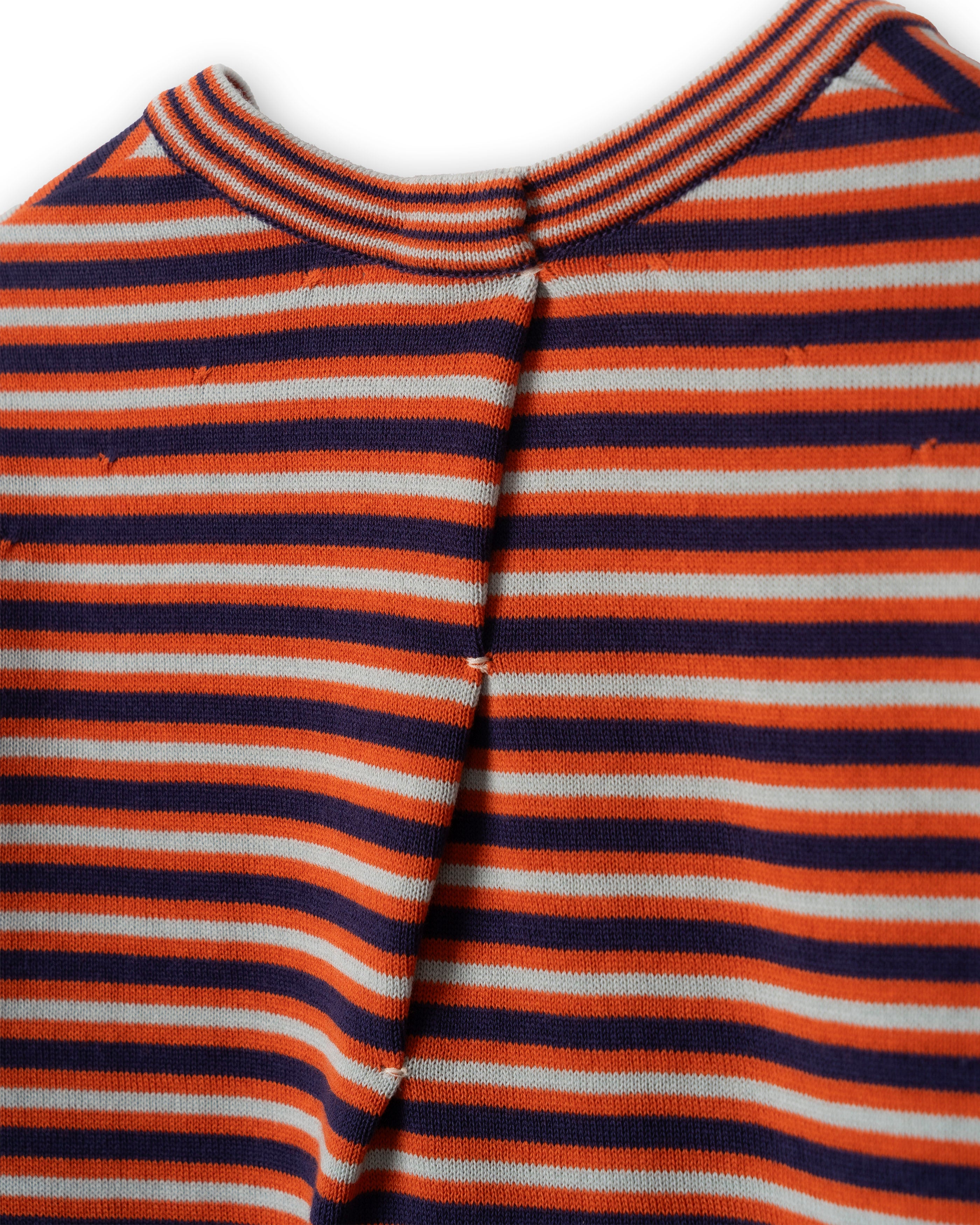 COMPACT KNITTED TEE [RED MIX BORDER]