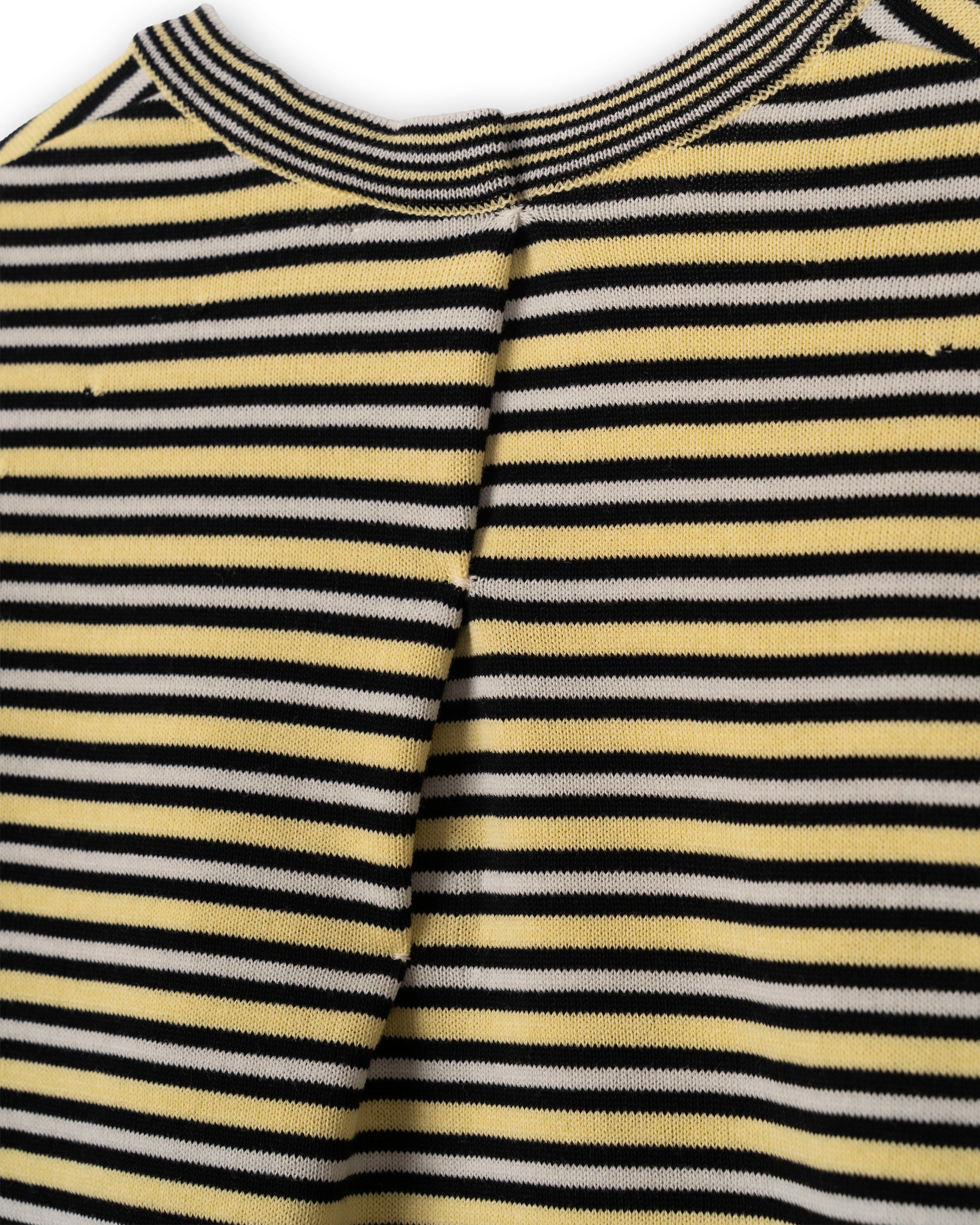COMPACT KNITTED TEE [YELLOW MIX BORDER]