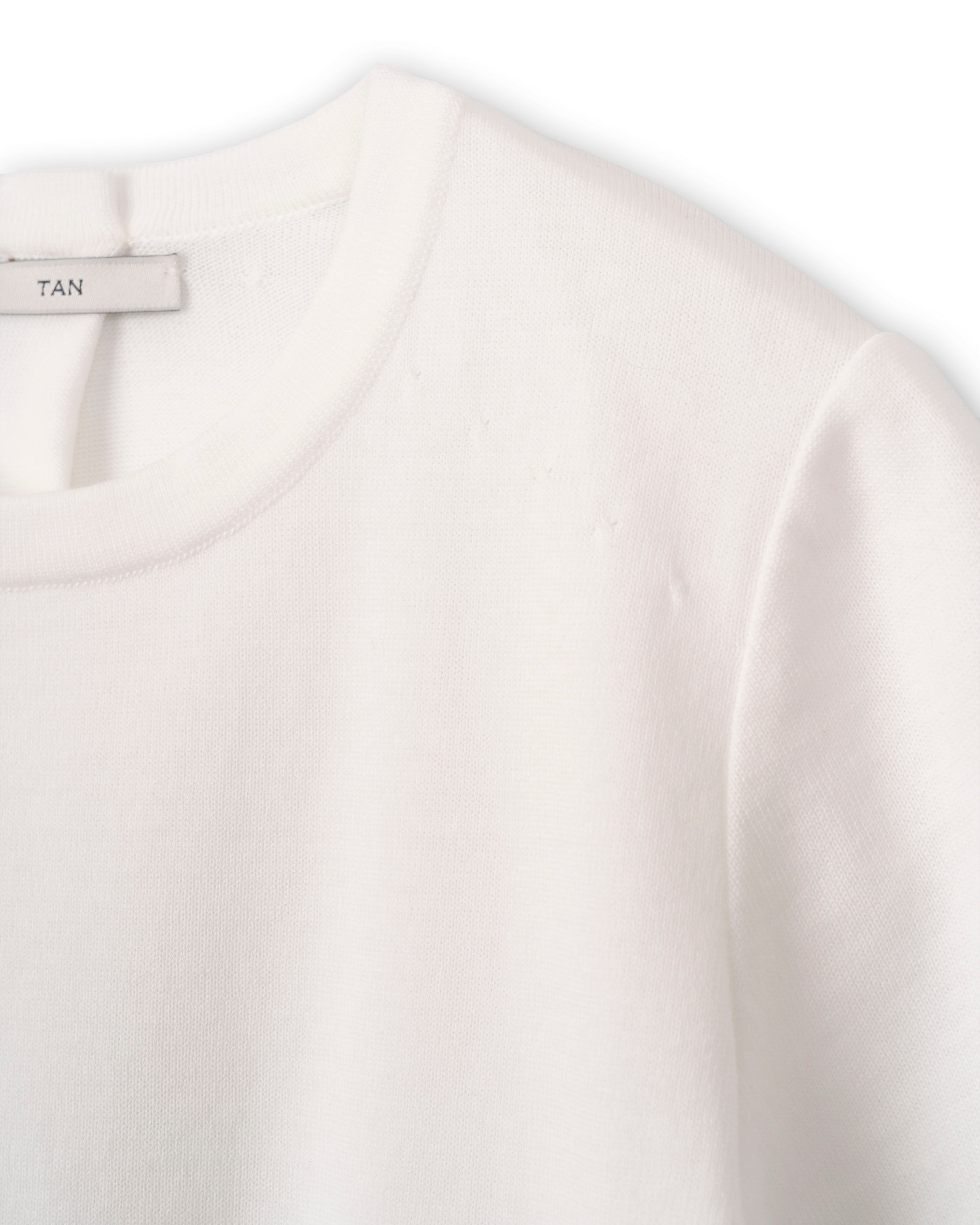 COMPACT KNITTED TEE [OFF WHITE]