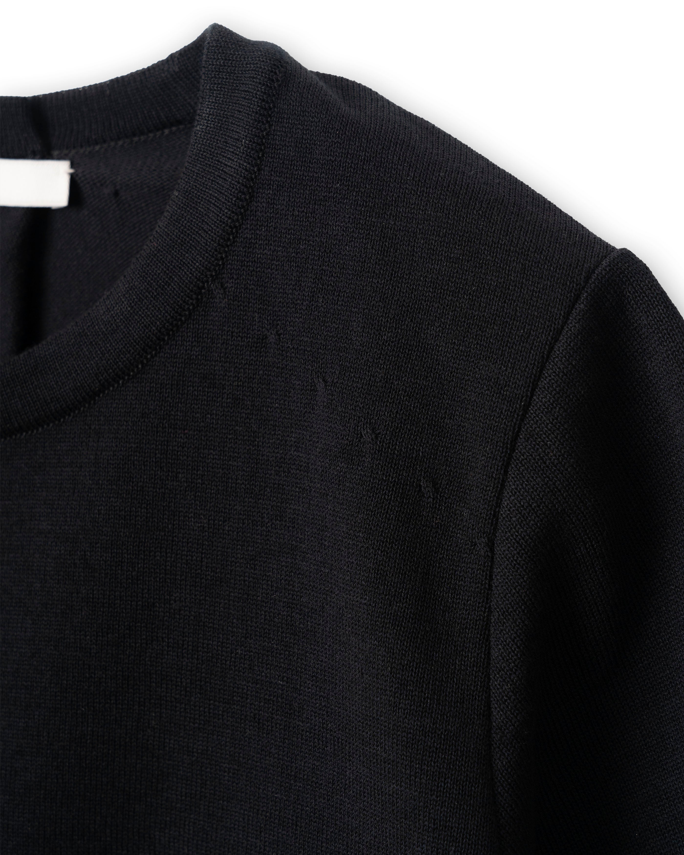 COMPACT KNITTED TEE [BLACK]