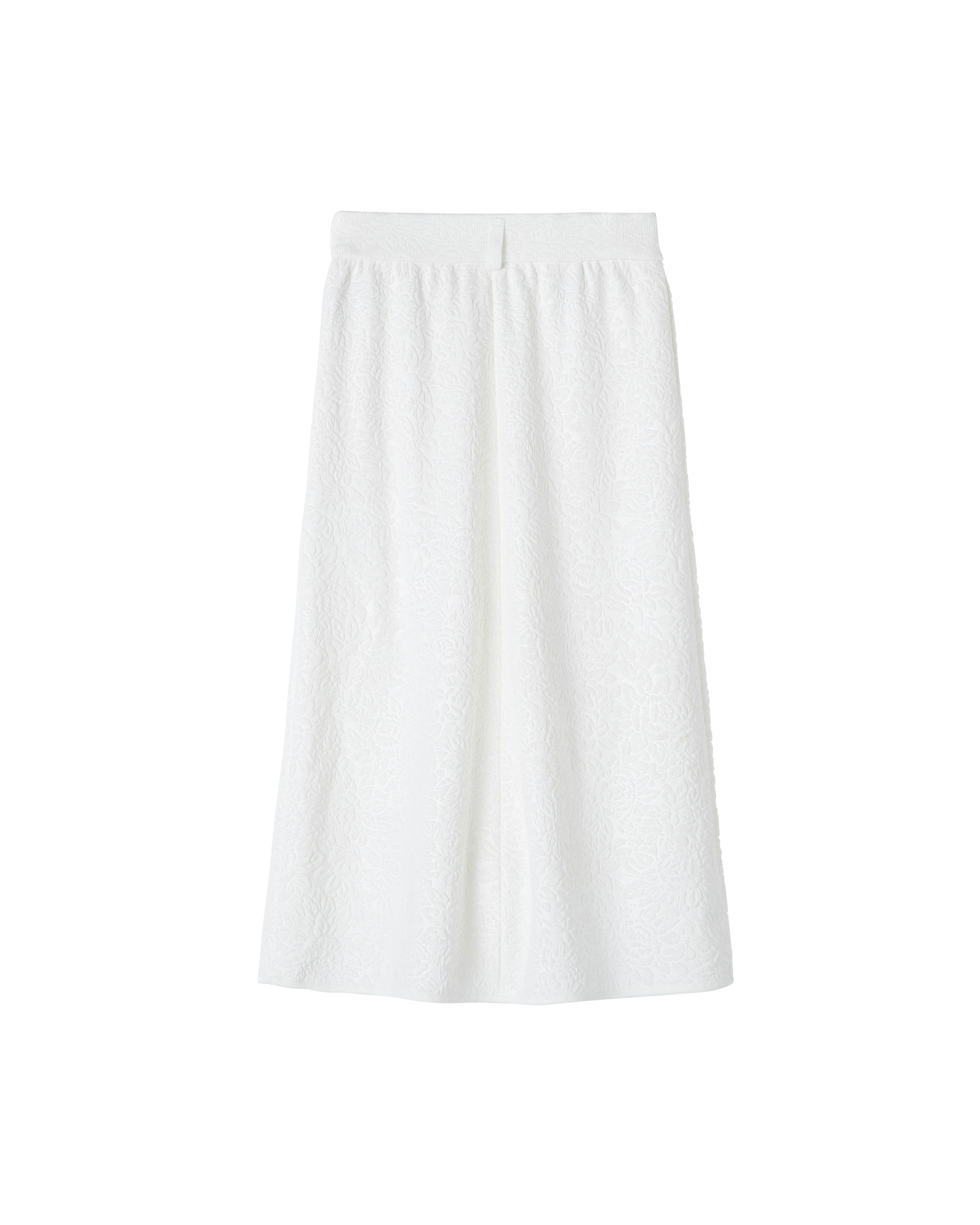 FLOWER EMBOSS SKIRT[IVORY]