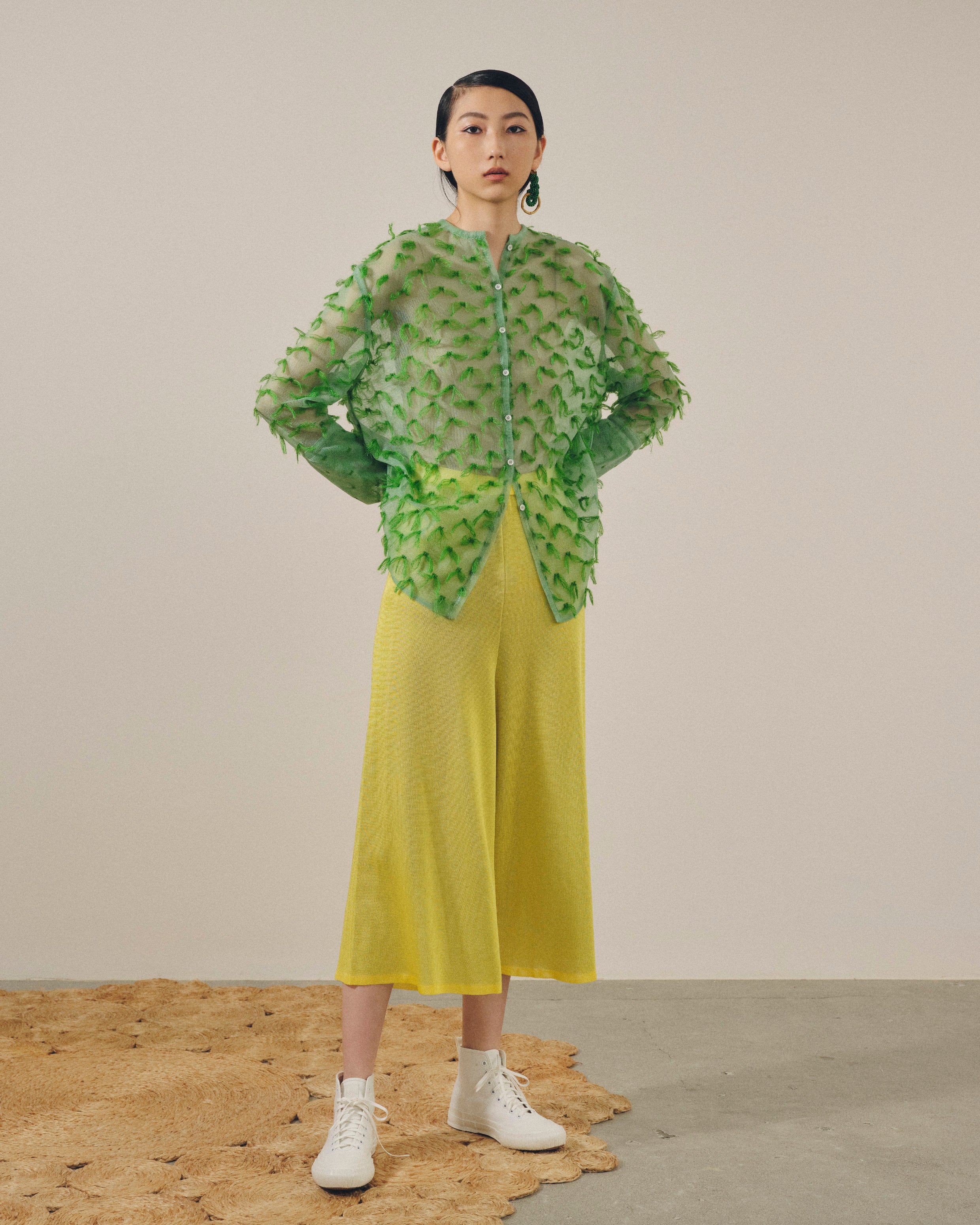 DOUBLE COLOR PANTS  [YELLOW]