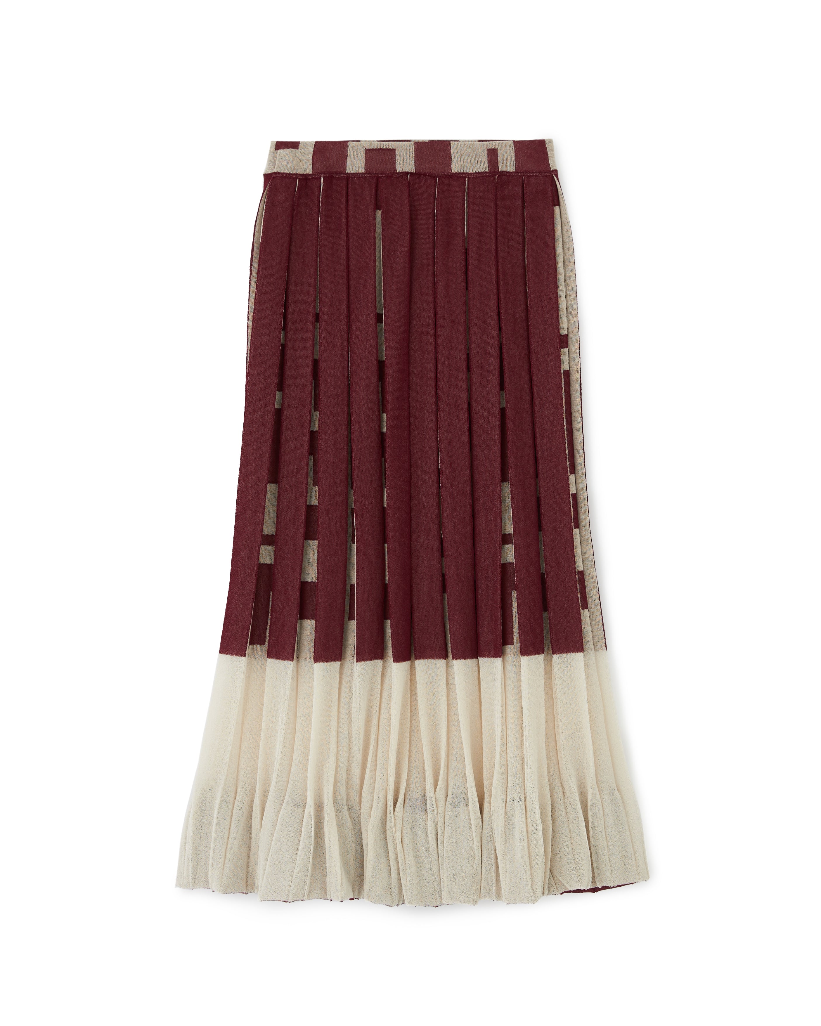 PLEATED BALLOON SKIRT [RED]