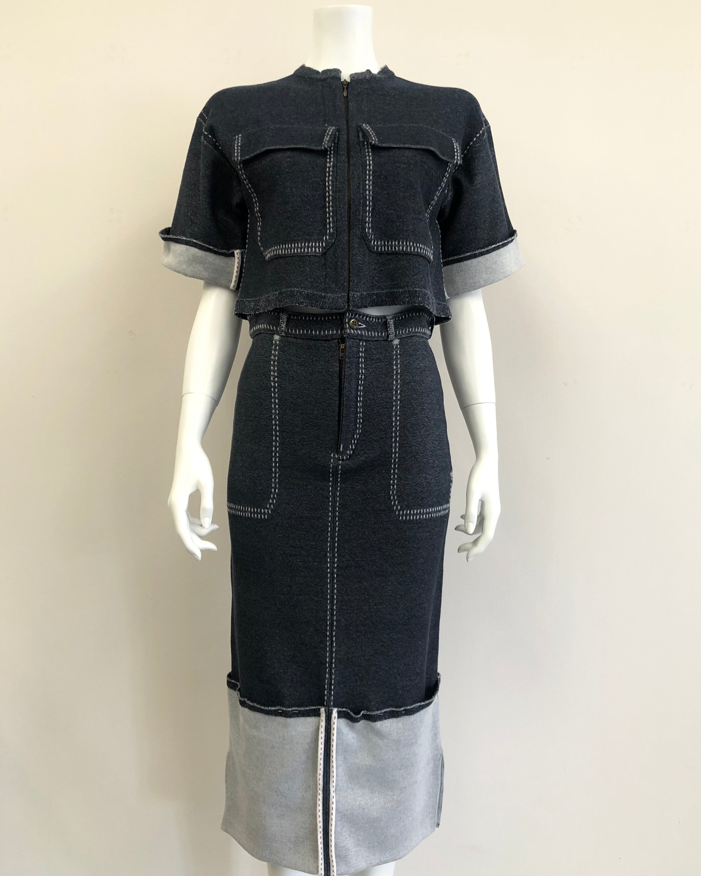 LIKE DENIM CLOPPED BLOUSON [NAVY]