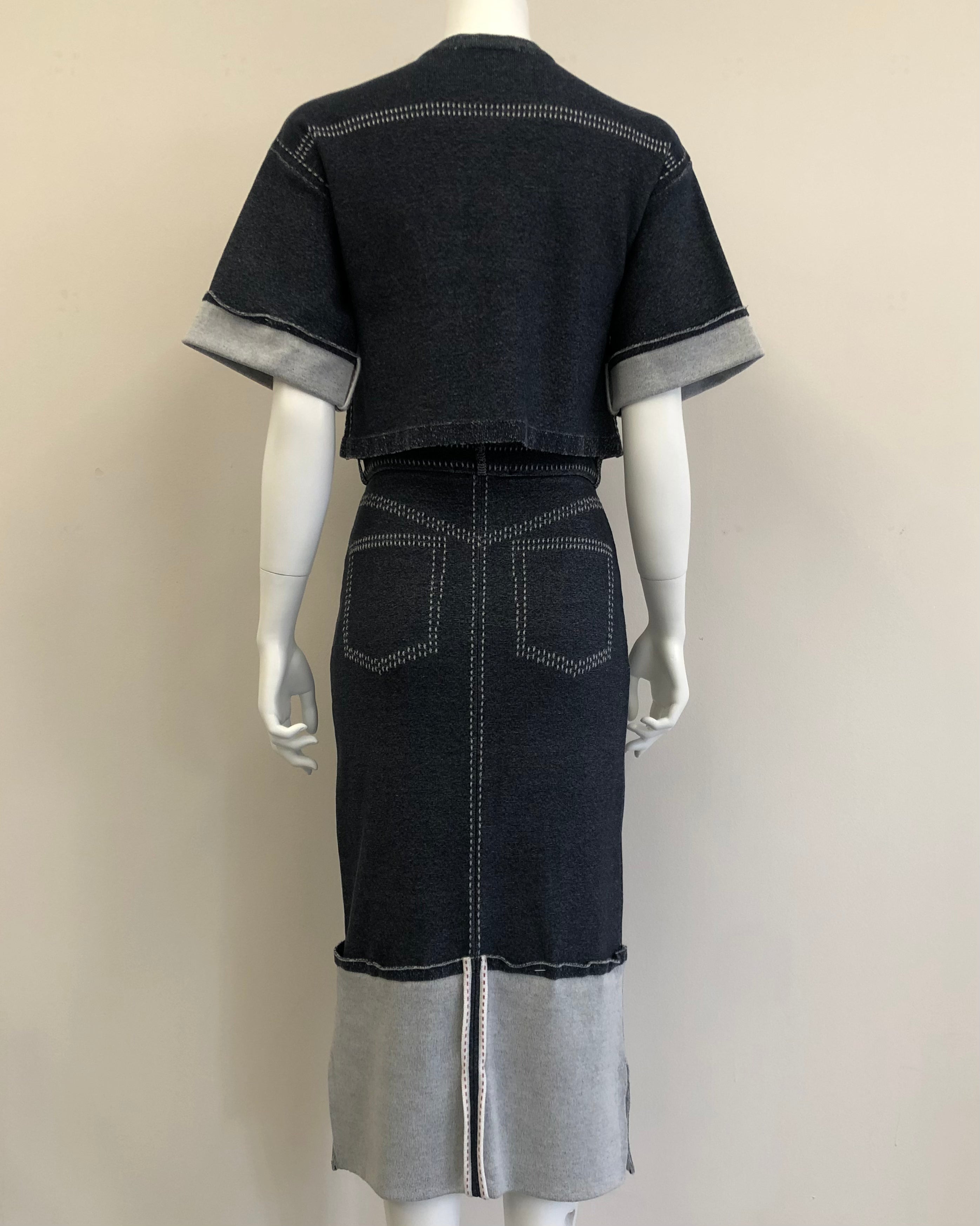 LIKE DENIM CLOPPED BLOUSON [NAVY]