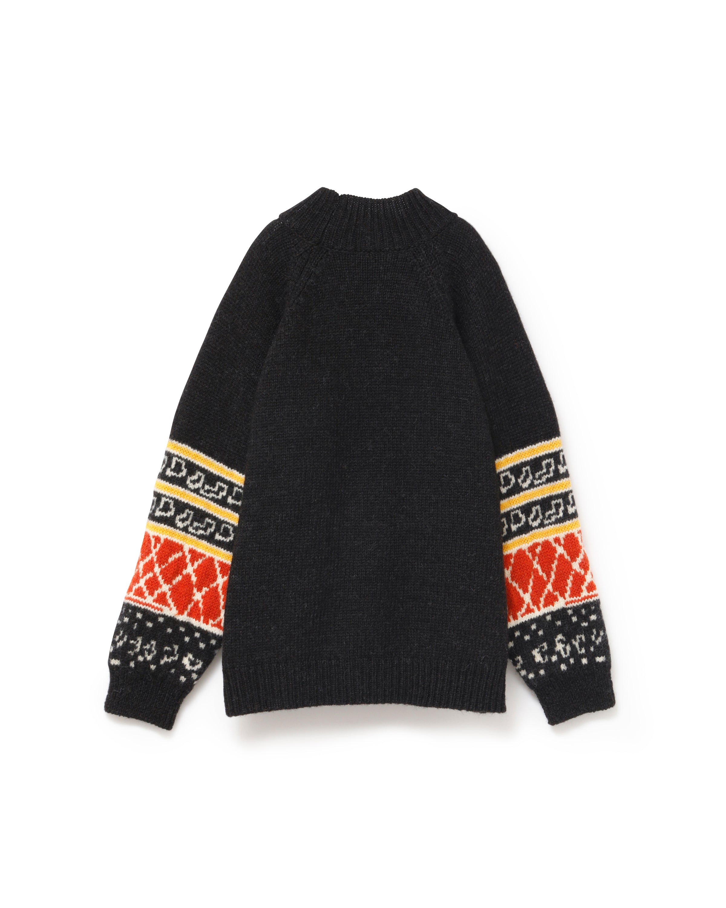 PAINTING JAQUARD PULLOVER [BLACK]