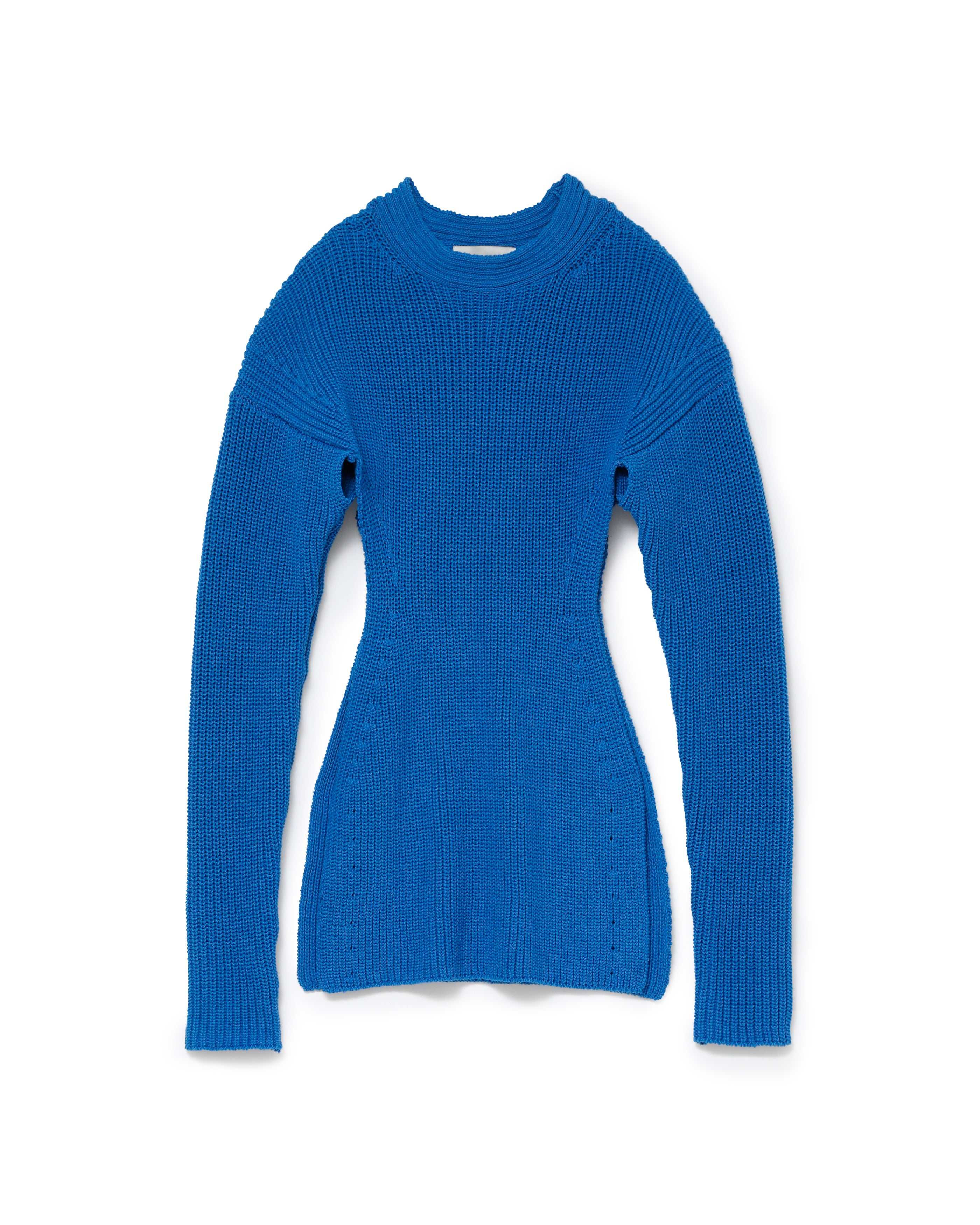 RIBBED SIDELESS PULLOVER [BLUE]